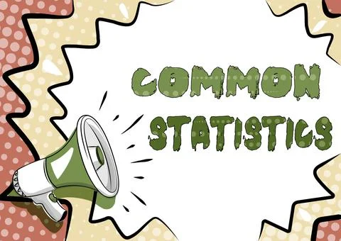 Handwriting text Common Statistics. Word for deals with collection analysis etc 스톡 일러스트