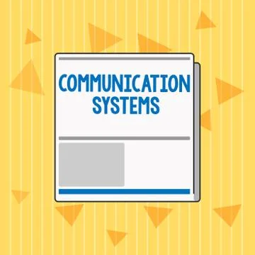 Handwriting text Communication Systems. Concept meaning Flow of Information use Stock Illustration