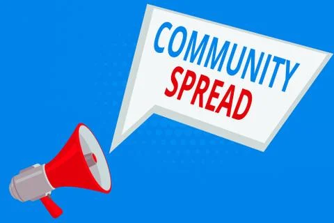 Handwriting text Community Spread. Concept meaning dissemination of a Stock-Illustration