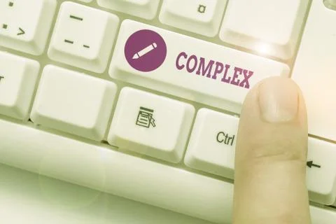 Handwriting text Complex. Concept meaning the significant ideas that are Foto stock