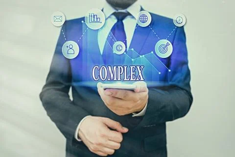 Handwriting text Complex. Concept meaning the significant ideas that are Foto stock