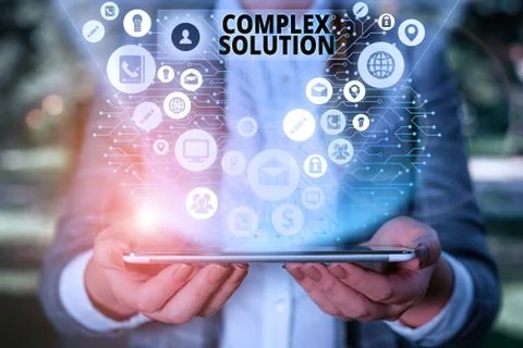 Handwriting text Complex Solution. Concept meaning significant ideas that are Foto stock