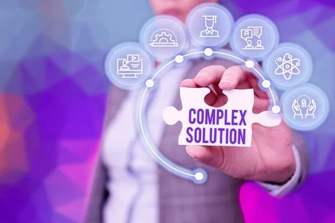 Handwriting text Complex Solution. Conceptual photo significant ideas that are Foto stock
