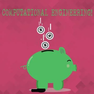 Handwriting text Computational Engineering. Concept meaning development and a 스톡 일러스트