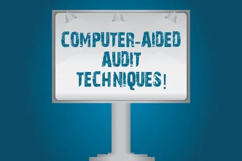 Handwriting text Computer Aided Audit Techniques. Concept meaning Using computer 스톡 일러스트