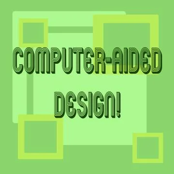 Handwriting text Computer Aided Design. Concept meaning CAD industrial designing 스톡 일러스트