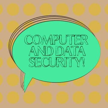 Handwriting text Computer And Data Security. Concept meaning Online software Illustrazione stock