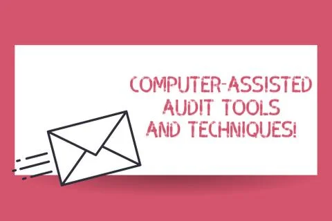 Handwriting text Computer Assisted Audit Tools And Techniques. Concept meaning Stock Illustration