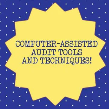 Handwriting text Computer Assisted Audit Tools And Techniques. Concept meaning Stock Illustration