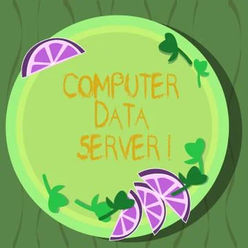 Handwriting text Computer Data Server. Concept meaning Computer platform that Stock Illustration