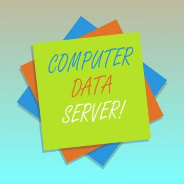Handwriting text Computer Data Server. Concept meaning Computer platform that Stock Illustration