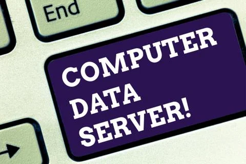 Handwriting text Computer Data Server. Concept meaning Computer platform that Stock Photos