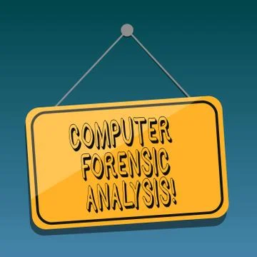 Handwriting text Computer Forensic Analysis. Concept meaning evidence found in 스톡 일러스트