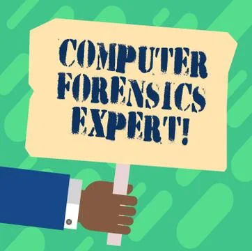 Handwriting text Computer Forensics Expert. Concept meaning harvesting and 스톡 일러스트