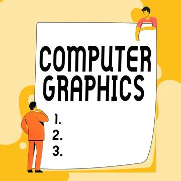 Handwriting text Computer Graphics. Internet Concept visual representations of Stockillustratie