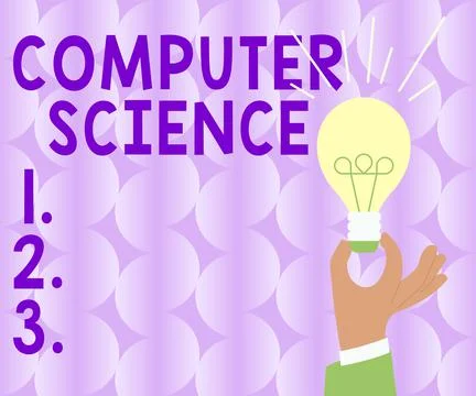 Handwriting text Computer Science. Business approach instruct and help users Stock Illustration