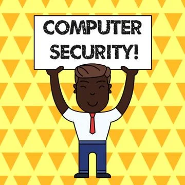 Handwriting text Computer Security. Concept meaning protection of computer Ilustración de archivo