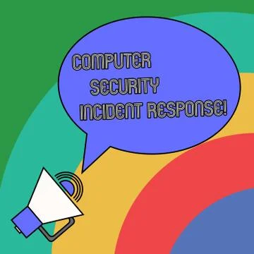 Handwriting text Computer Security Incident Response. Concept meaning Technology Stock Illustration