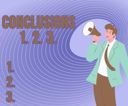 Handwriting text Conclusions 1. 2. 3.. Concept meaning Lists of Suppositions Stock Illustration