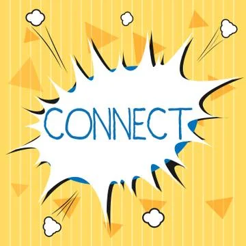 Handwriting text Connect. Concept meaning Being together Contact Associate Re Stock Illustration
