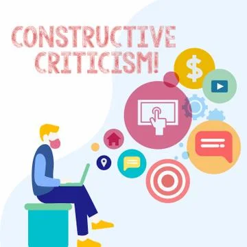 Handwriting text Constructive Criticism. Concept meaning process of offering  Stock Illustration