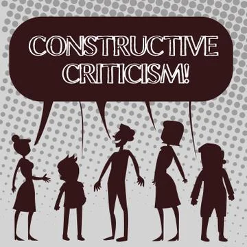 Handwriting text Constructive Criticism. Concept meaning process of offering  Stock Illustration