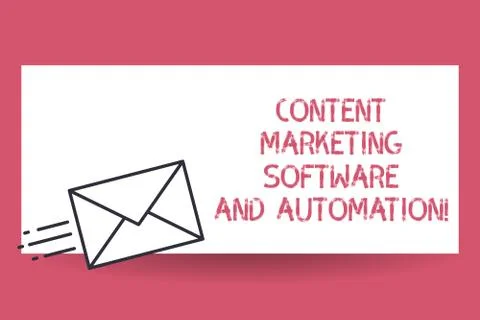 Handwriting text Content Marketing Software And Automation. Concept meaning イラスト素材