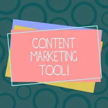 Handwriting text Content Marketing Tool. Concept meaning Aid use to create and Stock Illustration