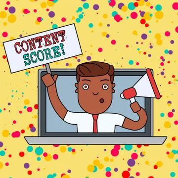 Handwriting text Content Score. Concept meaning aggregated predictor for the Stock Illustration