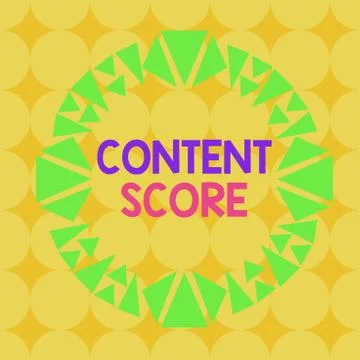 Handwriting text Content Score. Concept meaning aggregated predictor for the Stock Illustration