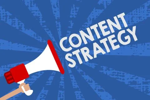 Handwriting text Content Strategy. Concept meaning create marketing plan using Stock Illustration
