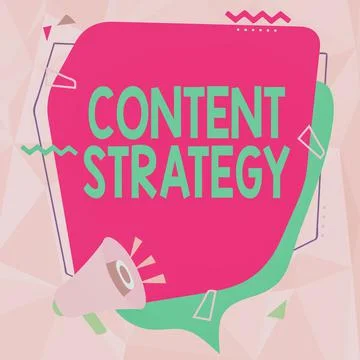 Handwriting text Content Strategy. Conceptual photo create marketing plan using Illustrazione stock