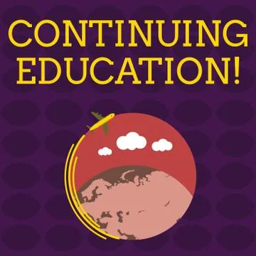 Handwriting text Continuing Education. Concept meaning Continued Learning 스톡 일러스트