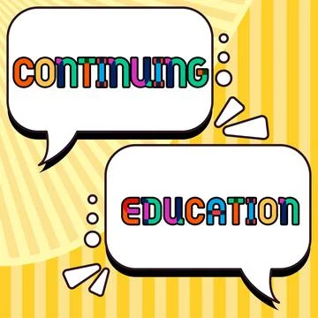 Handwriting text Continuing Education. Concept meaning Continued Learning 스톡 일러스트
