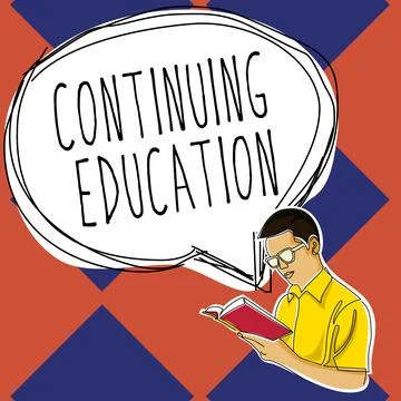 Handwriting text Continuing Education. Conceptual photo Continued Learning Stock Illustration