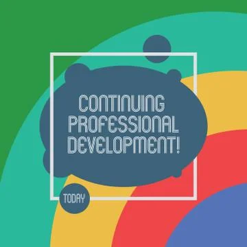 Handwriting text Continuing Professional Development. Concept meaning Stock Illustration