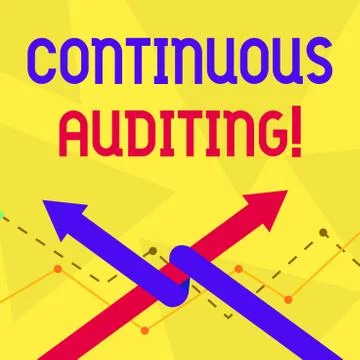Handwriting text Continuous Auditing. Concept meaning Internal process that Stock Illustration