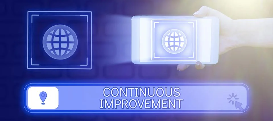 Handwriting text Continuous Improvement. Concept meaning making small consistent Stock Photos
