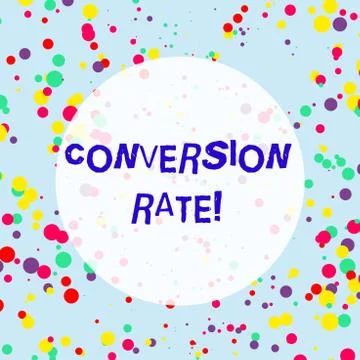 Handwriting text Conversion Rate. Concept meaning number of visitors to a web 스톡 일러스트