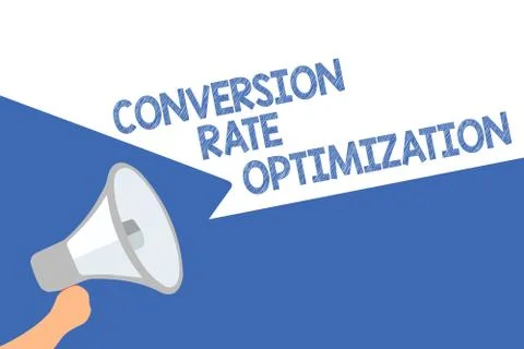 Handwriting text Conversion Rate Optimization. Concept meaning system for inc Stock Illustration