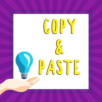 Handwriting text Copy Paste. Business overview an imitation, transcript, or Stock Illustration