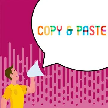 Handwriting text Copy Paste. Business overview an imitation, transcript, or Stock Illustration