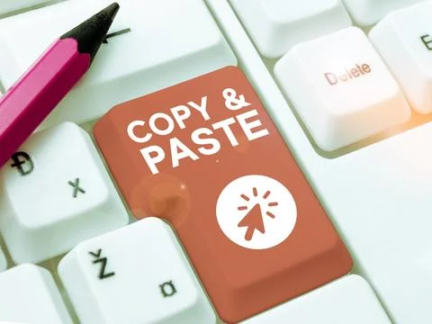 Handwriting text Copy Paste. Conceptual photo an imitation, transcript, or Stock Photos