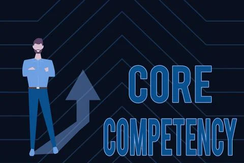 Handwriting text Core Competency. Concept meaning harmonized combination of Stock Illustration