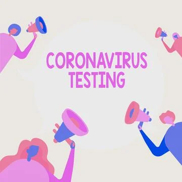 Handwriting text Coronavirus Testing. Business concept Collection of samples イラスト素材