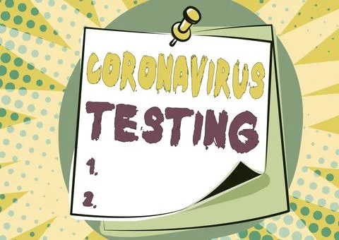 Handwriting text Coronavirus Testing. Internet Concept Collection of samples イラスト素材