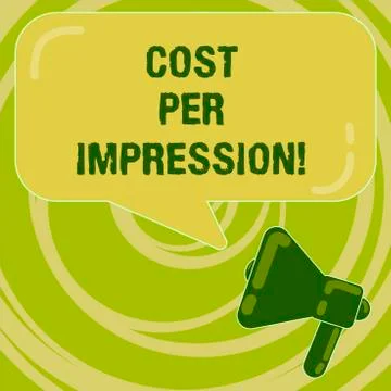 Handwriting text Cost Per Impression. Concept meaning refers rate that Illustrazione stock