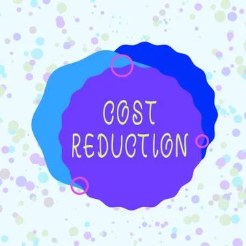 Handwriting text Cost Reduction. Concept meaning process of finding and removing Stock Illustration