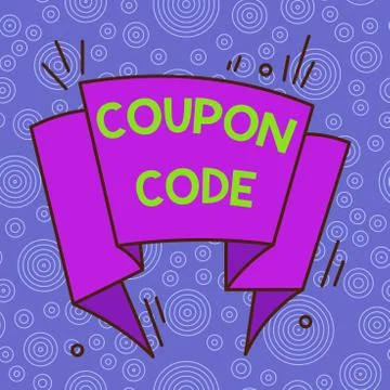 Handwriting text Coupon Code. Concept meaning ticket or document that can be Stock Illustration