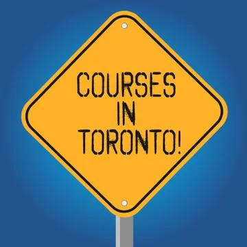 Handwriting text Courses In Toronto. Concept meaning direction or routes between Stock Illustration